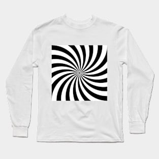 Black and white spiral vortex Long Sleeve T-Shirt